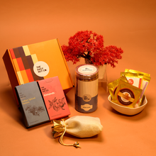 Load image into Gallery viewer, Mindful Munchies gift hamper premium gourmet gift box with healthy snacks and nuts