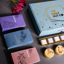 Load image into Gallery viewer, premium gourmet hamper with dry fruits and chocolates