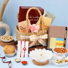 Load image into Gallery viewer, Rakhi Harmony Hamper | Perfect Rakhi Gourmet Snack Combo