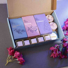 Load image into Gallery viewer, festive gift hamper with nuts chocolates and candles