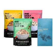 Load image into Gallery viewer, Almond, Cashew, Pistachios & Indian Spice Raisins Combo | 800 grams | Premium Nutty Combo | Super Saver