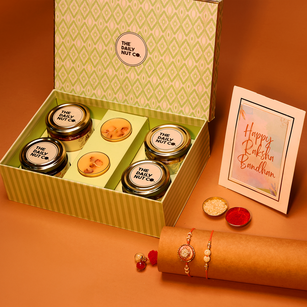 Nutty Rakhi Delight Box | Rakhi Treats | Perfect Rakhi Celebration Hamper