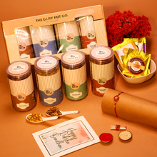 Load image into Gallery viewer, Millet Medley Rakhi Box | Perfect Snack Box for Raksha Bandhan | Healthy Gifts
