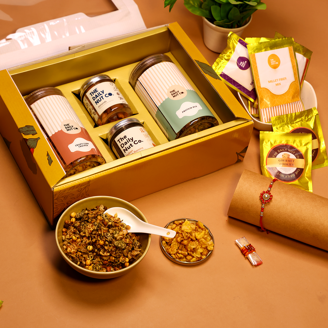 Snack Attack Rakhi Hamper | Protein Snacks | Perfect Rakhi Hamper