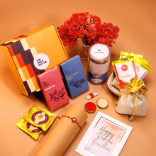 Load image into Gallery viewer, Nutty Delight Raksha Bandhan Gift Box | Festive Treats | Rakhi Hamper for Brother/Sister
