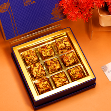Load image into Gallery viewer, Not Just Barfi - Dates Barfi Made with Dates, Pista, Cashews, Almonds, Honey and Pure Ghee I Dry Fruits Nuts, Healthy Delicious Indian Sweets,Gluten Free, No Added Sugar
