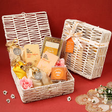 Load image into Gallery viewer, gourmet snack gift hamper with dry fruits millet snacks cookies and sweets gift box
