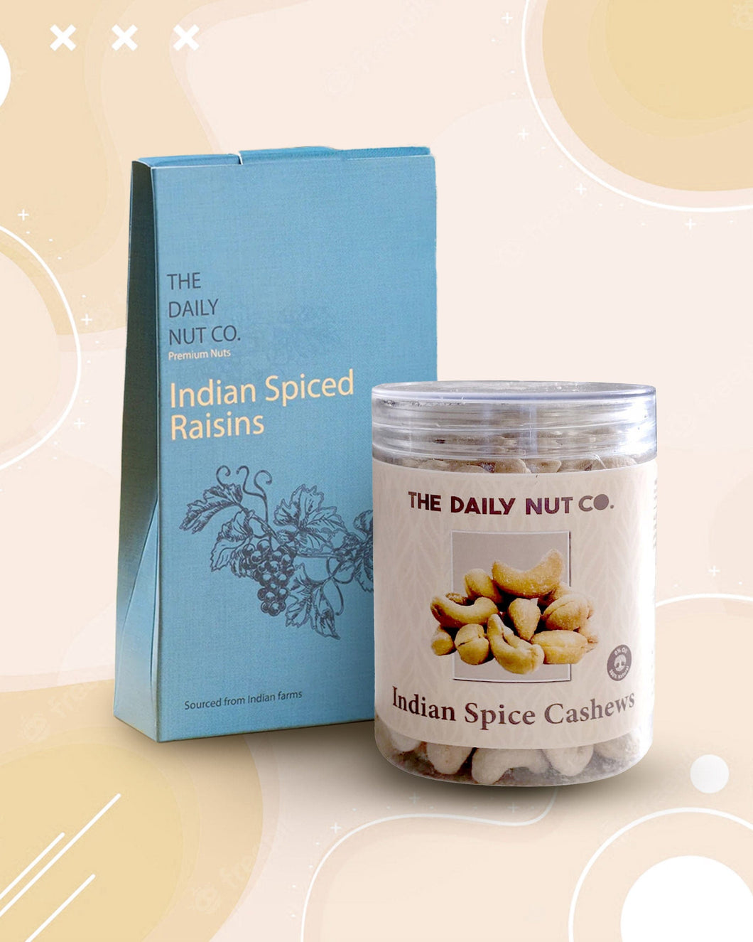 Indian Spice Cashews and Indian Spice Raisins Combo | Party Perfect Combo | 450 g